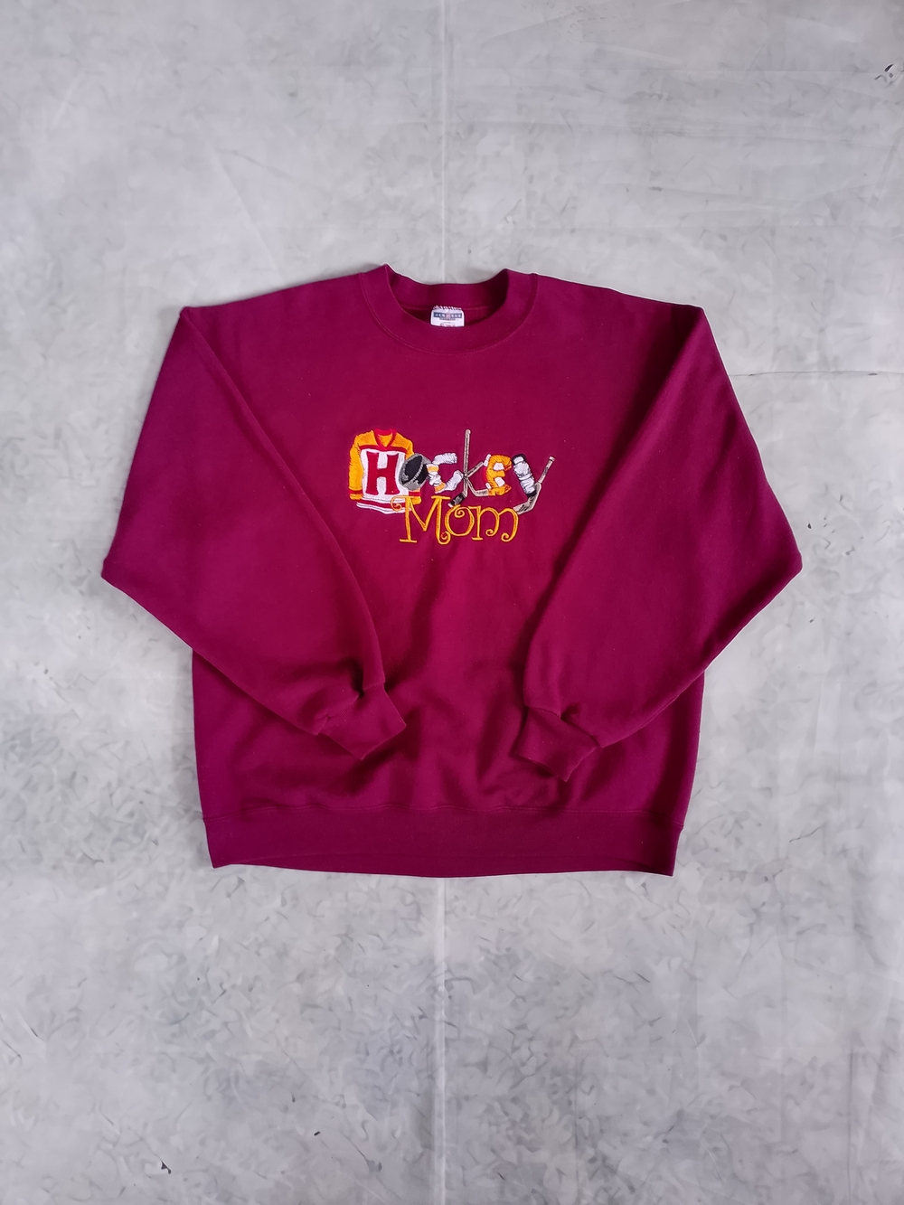Y2K 'Hockey Mom' Embroidered Crewneck Sweatshirt UNISEX